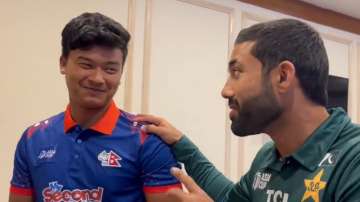 Mohammad Rizwan was talking to one of the Nepalese players ahead of Asia Cup 2023 opener