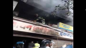 The fire brigade officials doused the fire