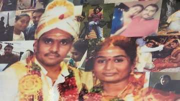 Deceased techie Veerarjuna Vijay with wife