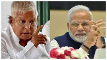 RJD  president Lalu Prasad and Prime Minister Narendra Modi