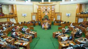 The assembly session ends in chaos