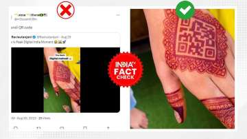 Screenshot of the viral Mehndi QR code that can be scanned. 