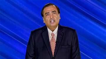 Reliance Industries Chairman Mukesh Ambani speaks during the 46th Annual General Meeting of Reliance Industries Limited.