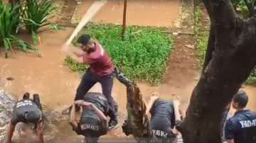 NCC students thrashed in rain in Maharashtra's Thane 