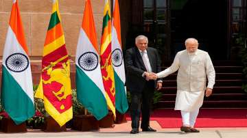 Prime Minister Narendra Modi with President of Sri Lanka Ranil Wickremesinghe