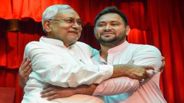 Bihar CM Nitish Kumar with Deputy CM Tejashwi Yadav