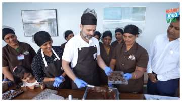 Congress leader Rahul Gandhi at Ooty factory