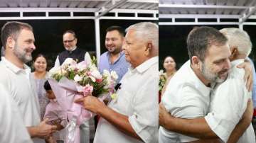 Rahul Gandhi meets Lalu Prasad Yadav in Delhi 