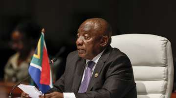 South African President Cyril Ramaphosa at the 15th BRICS Summit in Johannesburg