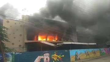 Massive fire engulfs Regal Talkies in Indore, Madhya Pradesh