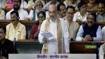 Amit Shah addressing Lok Sabha during Delhi Services Bill debate