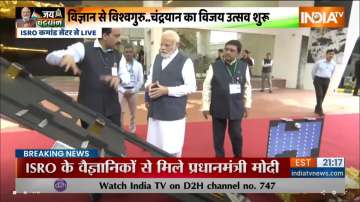 PM Modi meets ISRO scientists