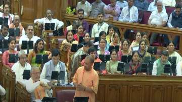 UP Chief Minister Yogi Adityanath in Assembly