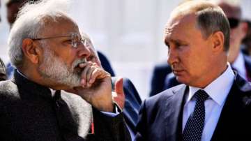 PM Modi with Russian President Vladimir Putin