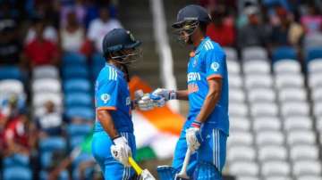 Ishan Kishan and Shubman Gill during the 3rd ODI vs West Indies in Trinidad