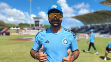 Mukesh Kumar made his T20I debut for India in the first T20I against West Indies 