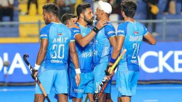 Indian men's hockey team in action during Asian Champions Trophy