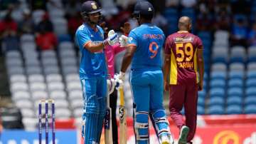 Suryakumar Yadav and Sanju Samson during the 2nd ODI against WI 