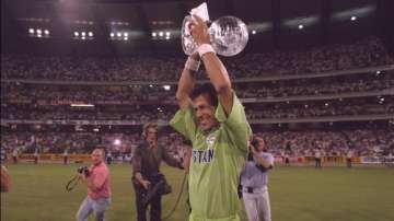 Imran Khan with 1992 World Cup Trophy