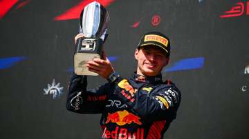 Max Verstappen after winning the Belgian Grand Prix 2023 in June 30, 2023