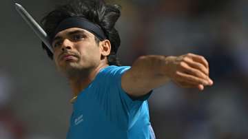 Neeraj Chopra during the Qualification round at the WAC 2023 on August 25, 2023