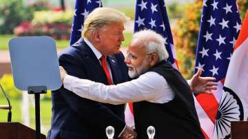 Former US President Donald Trump and PM Modi 