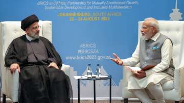 PM Modi during his bilateral meeting with Iran President Ebraham Raisi