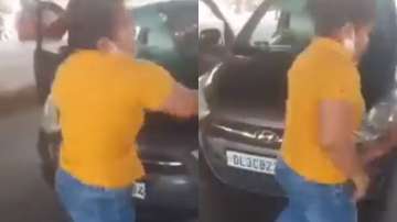 woman slaps cop