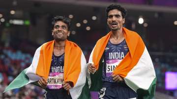 Kartik Kumar and Gulveer Singh clinched silver and bronze medals in men's 10,000 metres race final