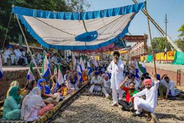 Rail roko protest staged by farmers in Amritsar