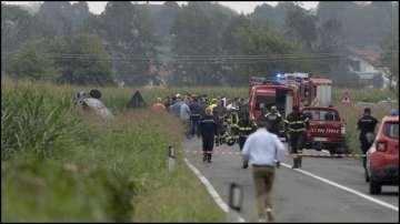 The plane crashed at an airfield in Turin, killing a five-year-old girl