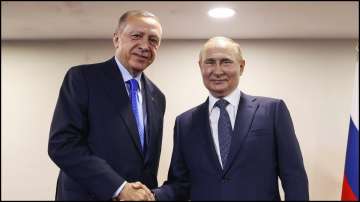 Turkish President Recep Tayyip Erdogan with his Russian counterpart Vladimir Putin.