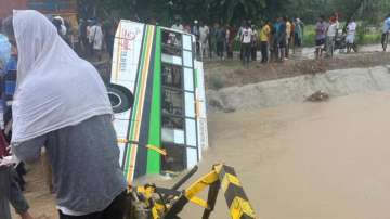 Bus falls into canal in Muktsar 
