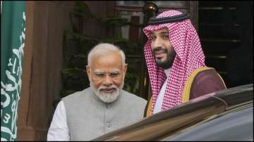 PM Modi with Crown Prince of Saudi Arabia Mohammed bin Salman