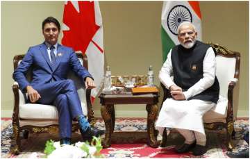 Canada PM Justin Trudeau with Prime Minister Narendra Modi