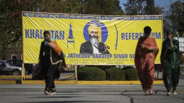 A poster put on the streets of Canada showcasing the killing of Khalistani leader Hardeep Singh Nijjar