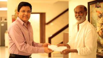 Rajinikanth with Sun Pictures head Kalanithi Maran