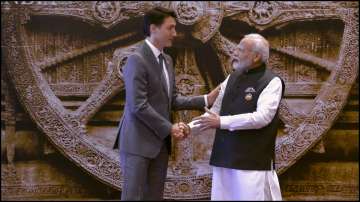 Prime Minister Narendra Modi with Canadian counterpart Justin Trudeau