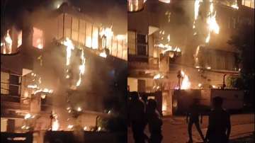 A massive fire broke out at a hotel in Varanasi