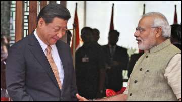 Chinese President Xi Jinping with Prime Minister Narendra Modi