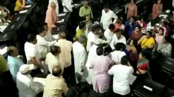 TMC and BJP councillors entered into a brawl at Kolkata Municipal Corporation