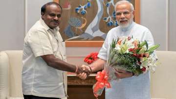 HD Kumaraswamy with PM Narendra Modi