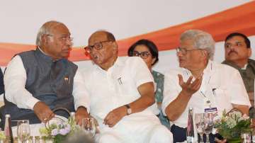 CPI(M) General Secretary Sitaram Yechury with I.N.D.I.A bloc leaders