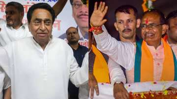 Senior Congress leader Kamal Nath and Madhya Pradesh Chief Minister Shivraj Singh Chouhan