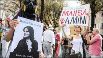 Demonstrations in Italy over one-year anniversary of Mahsa Amini's death in Iran