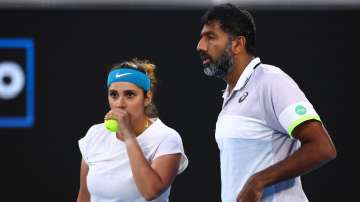 Sania Mirza and Rohan Bopanna during Australian Open in January 2023
