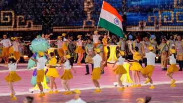 Harmanpreet Singh, Lovlina Borgohain at Asian Games 2023 opening ceremony