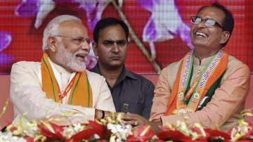 Prime Minister Narendra Modi and Madhya Pradesh CM Shivraj Singh Chauhan 