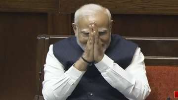 Prime Minister Narendra Modi in Rajya Sabha