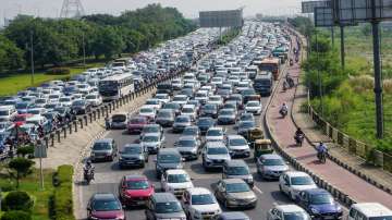 Vehicles stuck in a traffic jam on the NH24 (Representative Image)